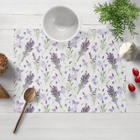 Biante Dekoračné prestieranie na stôl PML-085 Vetvičky levandúľ na bielom 30x40 cm