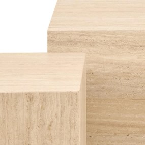 Sada 2 ks konferenčních stolků Dice hnědý kámen