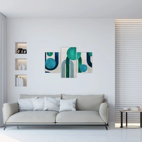 Obraz - Čiary a kruhové tvary (90x60 cm)