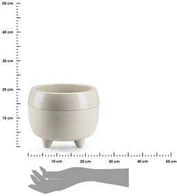 PLASTOVÝ KVETINÁČ BOTANICA 23X18 CM BÉŽOVÁ