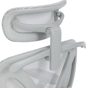 Kancelárska ergonomická stolička PORTE II — sieťovina, sivá
