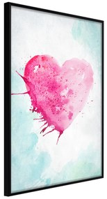 Artgeist Plagát - Watercolour Heart [Poster] Veľkosť: 20x30, Verzia: Čierny rám