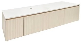 Kúpeľňová skrinka s umývadlom Naturel Austen 165x35x52 cm beige mat Naturel Austen165BG, 1 ks