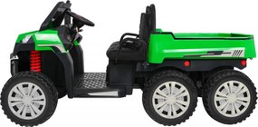 Ramiz Farmárske nákladné auto pre 2 deti Zelené + 4x4 + Diaľkové ovládanie + Kiper + LED Audio