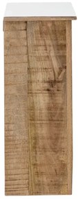 furniture-nabytek.cz - Masivní koupelnová nástěnná skříňka Pune z mangového dřeva, lakovaná, vícebarevná – 42×32×60 cm