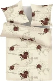 Obliečky Forever, vzor bordová ruža, bavlna renforcé%