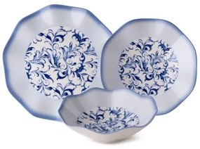 Jedálenská súprava 24 ks modrá/porcelán