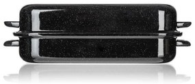 Banquet 2-dielny hranatý smaltovaný pekáč CULINARIA Black, 35 cm