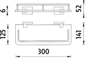 Nimco Polica s ohrádkou, 30 cm KEIRA - KE 22091AX-30-26