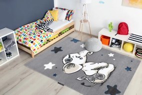 Koberec PETIT ELEPHANT SLONÍK HVIEZDY sivý