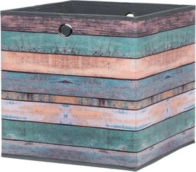 Úložný box Wood 1, motív farebných dosiek%