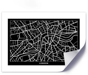 Gario Plagát City plan London Farba rámu: Bez rámu, Veľkosť: 100 x 70 cm