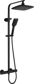Rea Tom, sprchová súprava s termostatickou batériou, čierna matná, REA-P7101