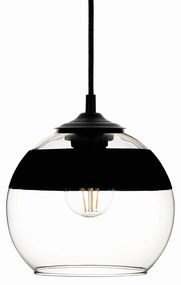 Závesná lampa Monochrome Flash číra/čierna Ø 20 cm