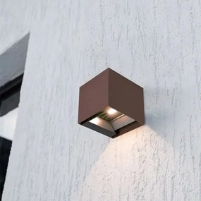 LED Sol nástenné svietidlo so snímačom LED/9W/3,7V 3000/4000/5000K IP65 2600 mAh hnedá