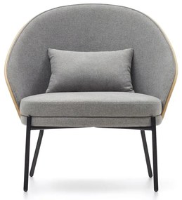 Kreslo v sivo-prírodnej farbe Eamy – Kave Home