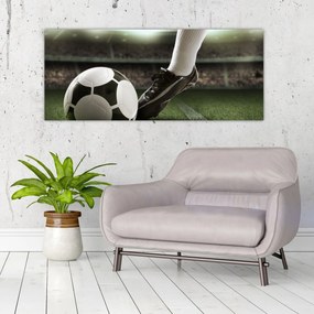Obraz - Futbalová lopta (120x50 cm)