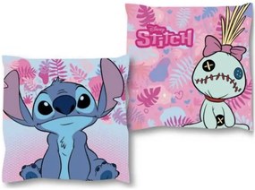 Obojstranný vankúš Lilo &amp; Stitch - motív Stitch a Scrump - 38 x 38 cm