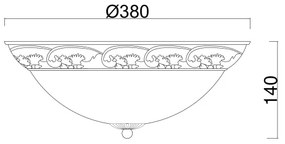 Brilagi - Stropné svietidlo CLASSIC 3xE27/60W/230V mosadz