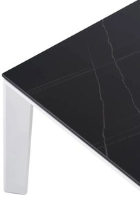Rozkladací stôl sallie 140 (200) x 90 cm bielo-čierny MUZZA