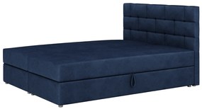 Manželská posteľ Boxspring 180x200 cm Waller (s roštom a matracom) (modrá). Vlastná spoľahlivá doprava až k Vám domov. 1007734