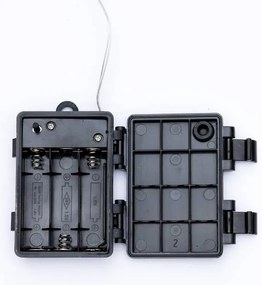 DECOLED Svetelná reťaz LED na batérie, teplá biela, 50 diód, 5,3 m, IP44