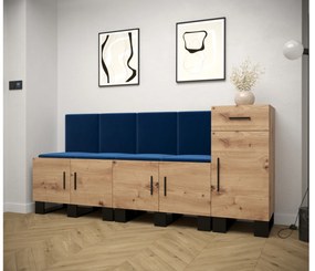 Predsieňová zostava Amanda 17 (dub artisan + modrá). Vlastná spoľahlivá doprava až k Vám domov. 1086006