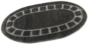 Kúpeľňový koberček Ocean tmavosivý ovál