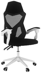 Moderné kancelárske/herné kreslo, čierna/biela