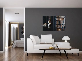 Obraz - V knižnici (90x60 cm)
