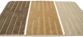 Kúpeľňový koberček COMO béžový / krémový, pruhy
