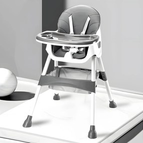 Dětská jídelní židlička BABY ECOTOYS šedá