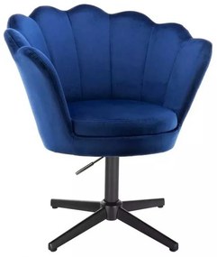 LuxuryForm DESIGN Kreslo FREY VELUR na čiernom kríži - modré