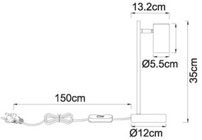 Globo 57911TSA - Stolná lampa ROBBY 1xGU10/5W/230V