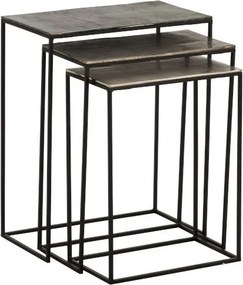 Set 3 kovových stolíkov Rectangular - 53*66*29 cm