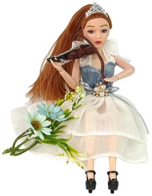 Lean Toys Bábika Emily s husľami a kvetmi