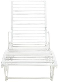 Kovová záhradné lehátko Amiens - Biela antik