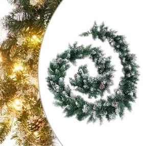 vidaXL Vianočná girlanda s LED svetielkami zelená 2,7 m PVC-