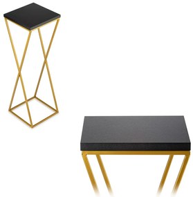 STOJAN NA KVETINÁČ LOFT6 70X24X24 CM ZLATÁ/ČIERNA