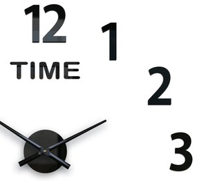 Nástenné samolepiace hodiny Amadeus Time 75 cm čierne