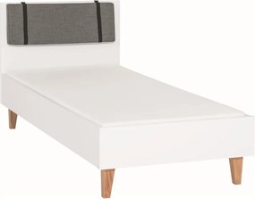 Biela jednolôžková posteľ Vox Concept, 90 × 200 cm