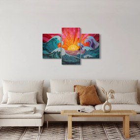 Obraz - Mozaika vĺn (90x60 cm)