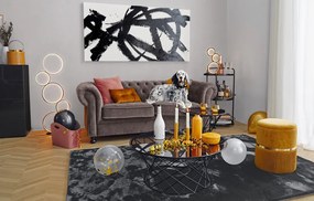 Okrúhly konferenčný stolík Noa 80 cm, čierny/sivý