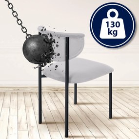 Stolička pre návštevy Gambell zamat - sivá