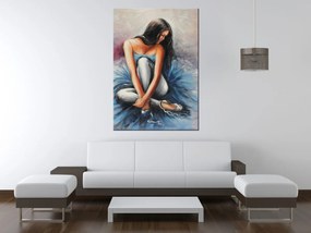 Gario Ručne maľovaný obraz Tmavovlasá baletka Rozmery: 70 x 100 cm