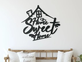 drevko Drevená nálepka Home Sweet Home Rozmer obrazu: 32,5 x 35,5 cm, Farba dekorácie: Čierna