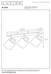 Lucide 17999/03/30 - Bodové svietidlo ALION 3xE14/25W/230V
