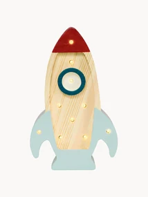 Ručne vyrobená detská lampa's časovačom a diaľkovým ovládaním Rocket Mini