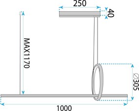 Závěsný LED lustr LHJ111-CP C zlatý/teplá bílá
