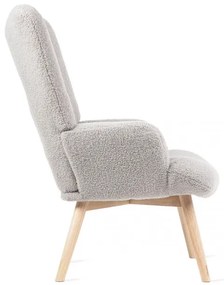 Kreslo MOSS TEDDY BOUCLE svetlosivé 828558